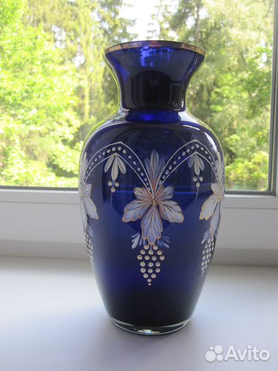 Винтаж. Ваза кобальт 