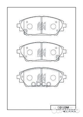 Колодки тормозные дисковые D3163M D3163M Kashiyama