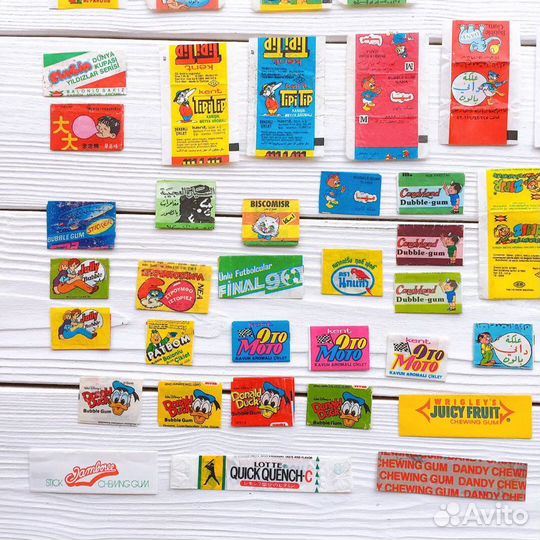 Обертки от жевательной резинки 90-ые