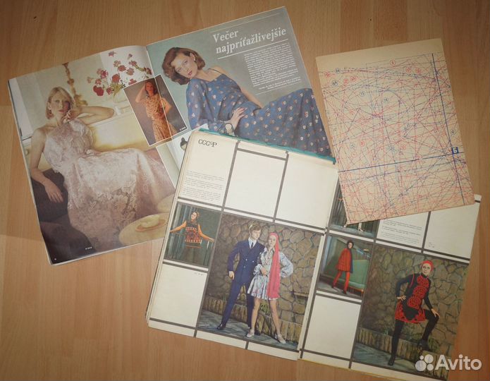 2 журнала мода (Москва и Словакия) периода СССР