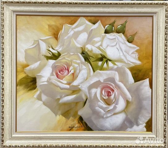 Картина маслом, цветы 