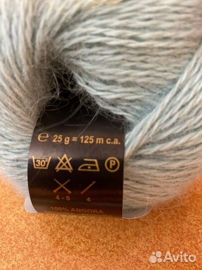 Пряжа ангора, пыльная мята (179) Италия