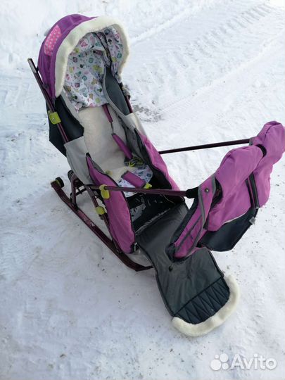 Детские санки коляска ника