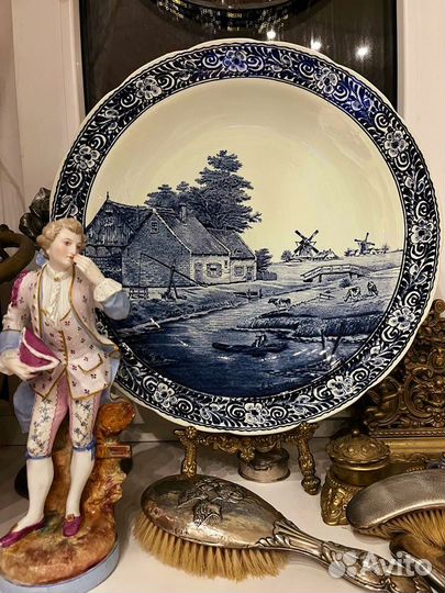 Винтаж: Настенная тарелка делфт - Delft Holland