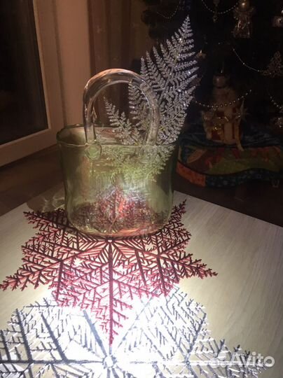 Ваща стеклянная в форме сумки