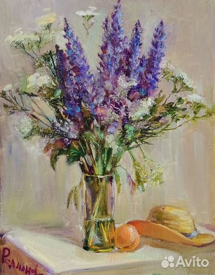 Картина маслом на холсте цветы