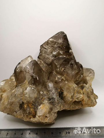 Друза дымчатого кварца, Актас, Казахстан