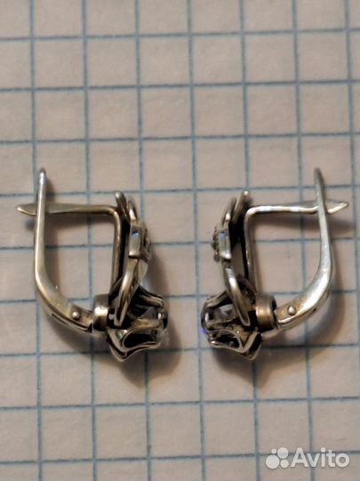 Серебряные серьги СССР