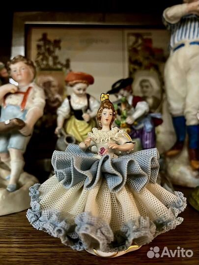 Статуэтка балерина кружевной фарфор (Germany)