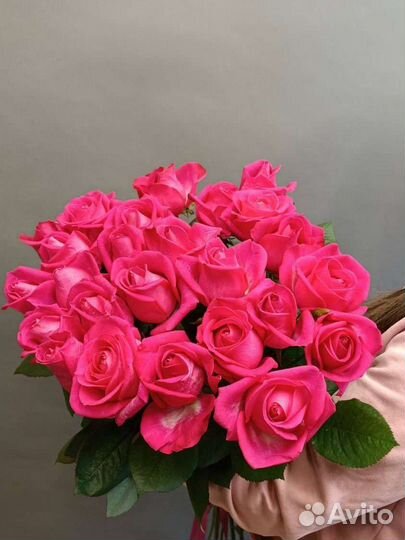 Роза малиновая. Цветы с доставкой 51 роза