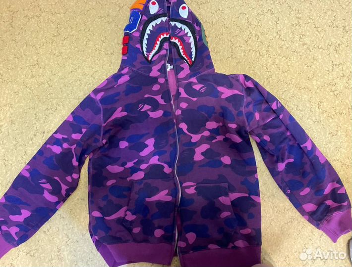 Зип худи Bape shark