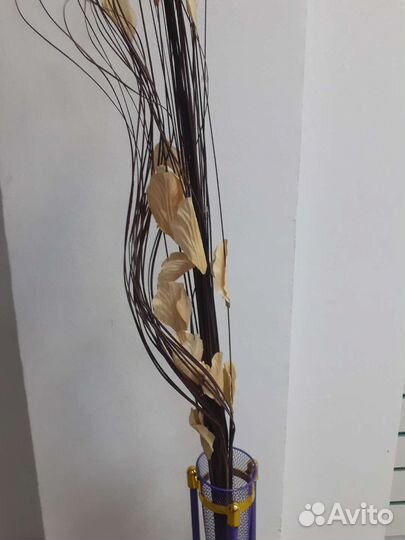 Сухоцветы, тинги, с листочками, букет