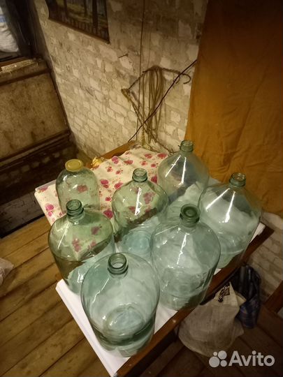 Стеклянные бутыли СССР 20л, 10л