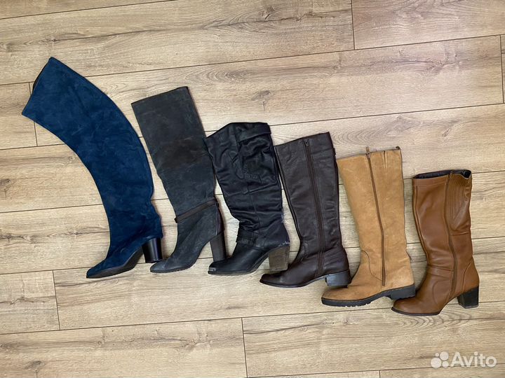 Сапоги ботфорты женские 6 пар 39-40 размер