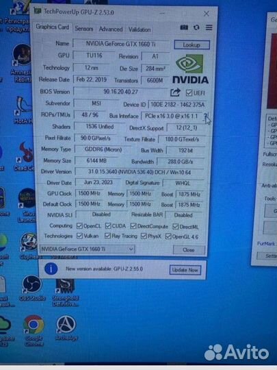 Видеокарта gtx 1660 ti msi gaming x