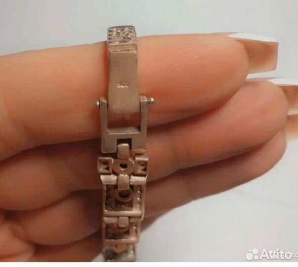 Серебряный браслет с сапфирами