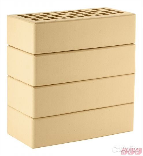 Кирпич облицовочный Бежевый гладкий 1,0 нф