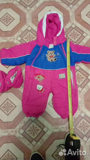 Комбинезон для девочки зимний теплый 51-56