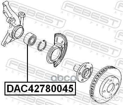 Подшипник ступ.mazda tribute 01- пер. DAC427800