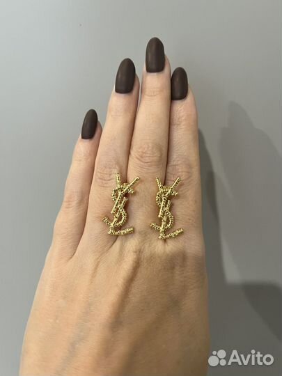 Брошь и серьги Ysl