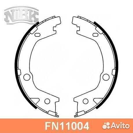 Комплект тормозных колодок FN11004 nibk