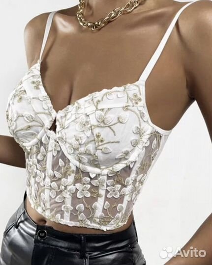 Корсет топ серый 42