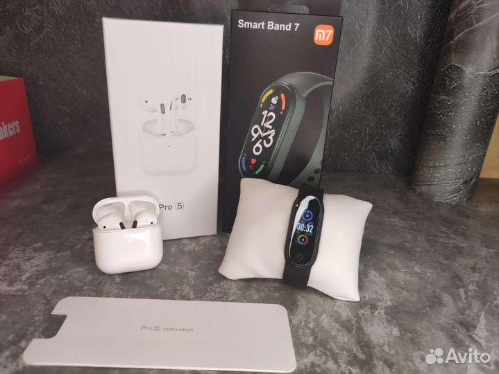 Беспроводные наушники pro 5 + смарт часы