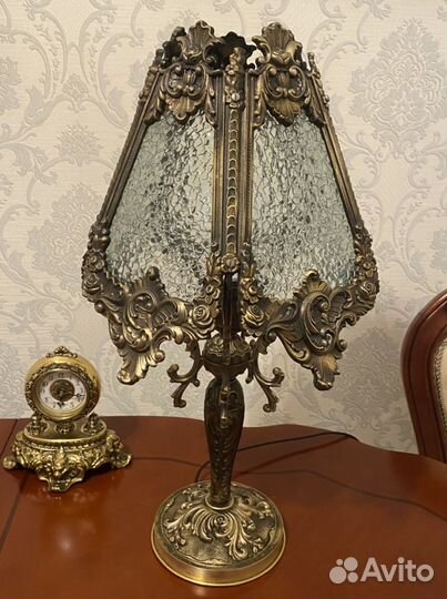Лампа настольная антикварная бронза