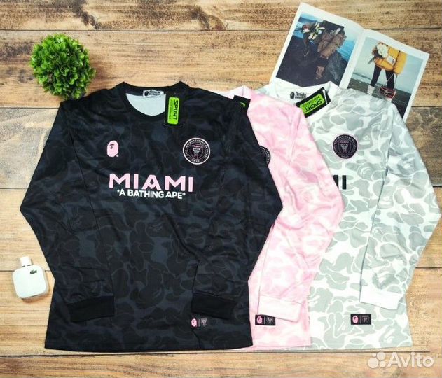 Лонгслив Bape inter Miami. Свитшот