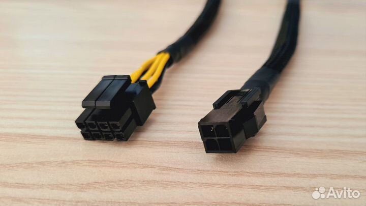 Новый Кабель-переходник 4 PIN - 8 PIN (4+4) 22 см