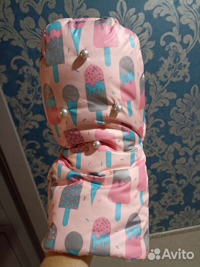 Муфта варежки на коляску новые