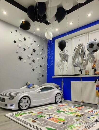 Машина кровать NEO бмв белый