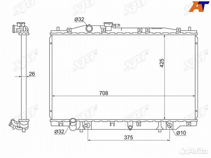 Радиатор Honda Legend 04-12