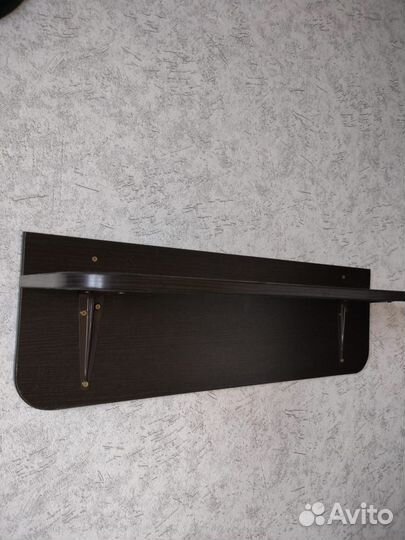 Полки с креплениями чёрные 2штуки