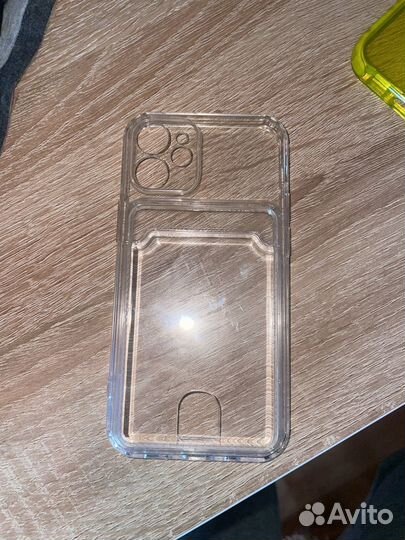 Чехол на iPhone 12 mini силиконовый с карманом