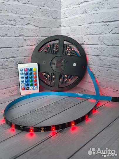 Led лента RGB с пультом 5м (лэд лента ргб)