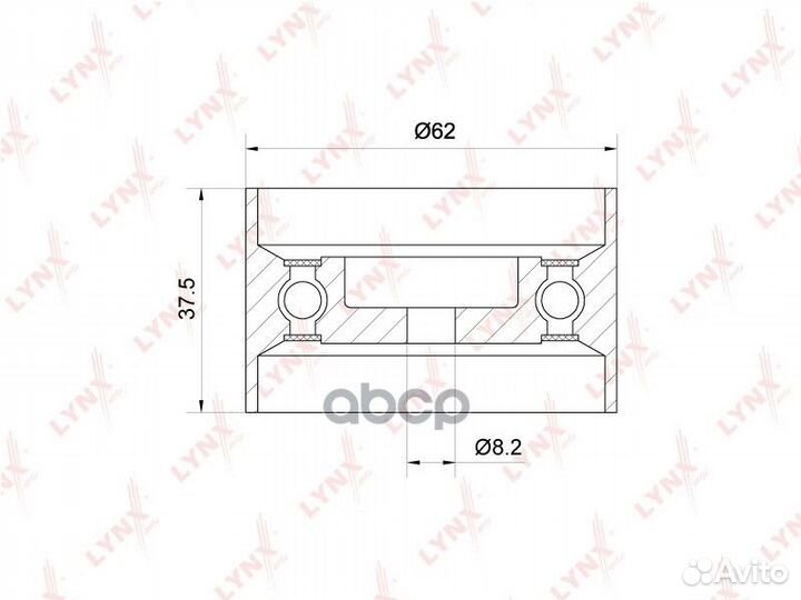 Ролик натяжителя ремня грм PB-1309 lynxauto