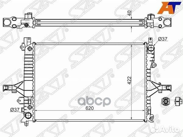 Радиатор Volvo S60 00-10 / S80 98-06 / V70 00-07