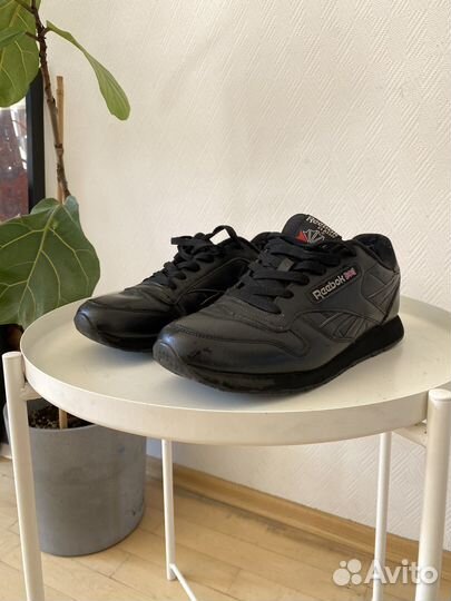 Кроссовки Reebok classic leather черные мужские 42