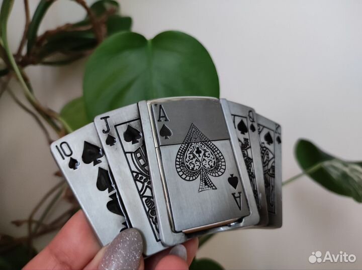 Металлическая пряжка с зажигалкой для ремня