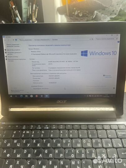 Нетбук acer aspire one