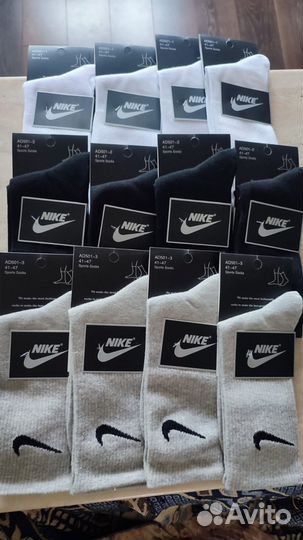 Носки nike высокие разноцветные 12 пар