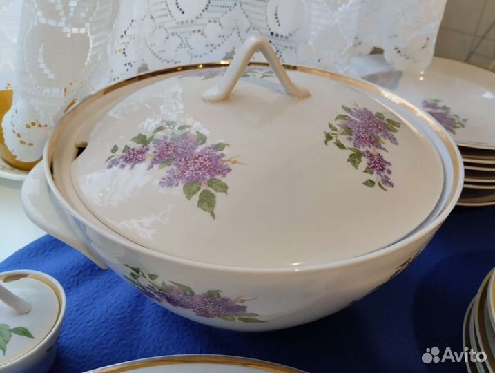 Столовый сервиз сирень Дулево