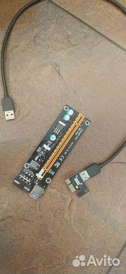 Райзер для видеокарты PCI-E 1X - 16X molex