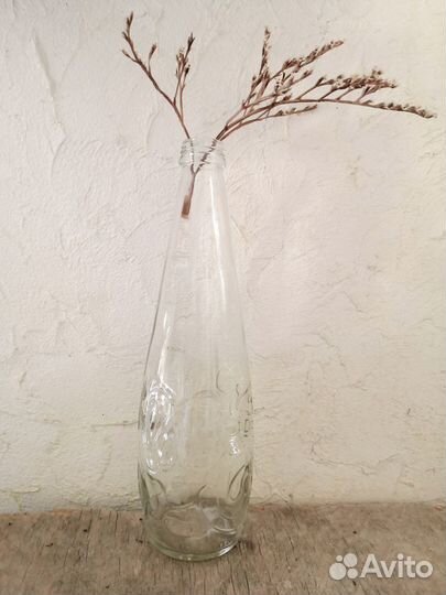 Бутылка прозрачное стекло 