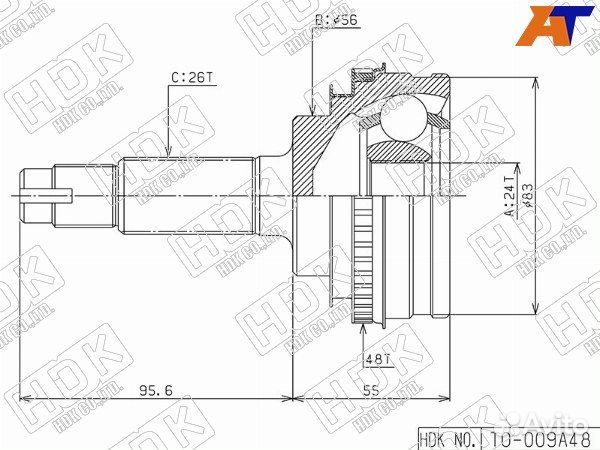 Шрус привода toyota corolla spacio