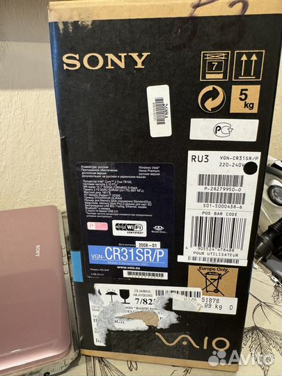 Ноутбук sony vaio VGN CR31SR/P