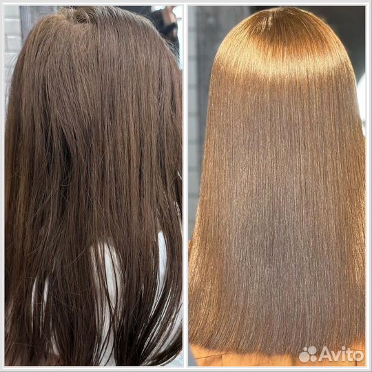 Кератиновое выпрямление волос