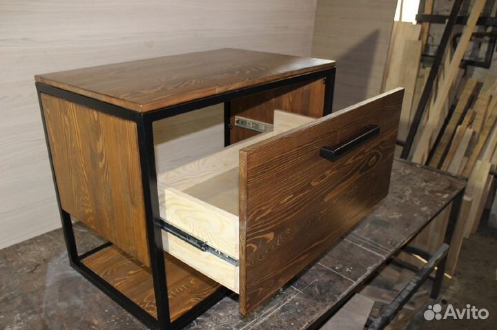 Тумба под раковину в стиле лофт