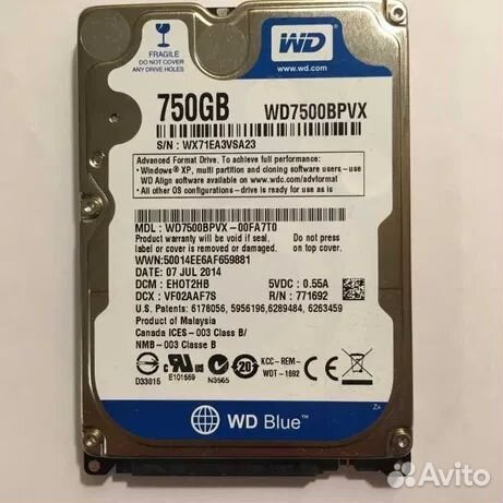 WD blue 750GB